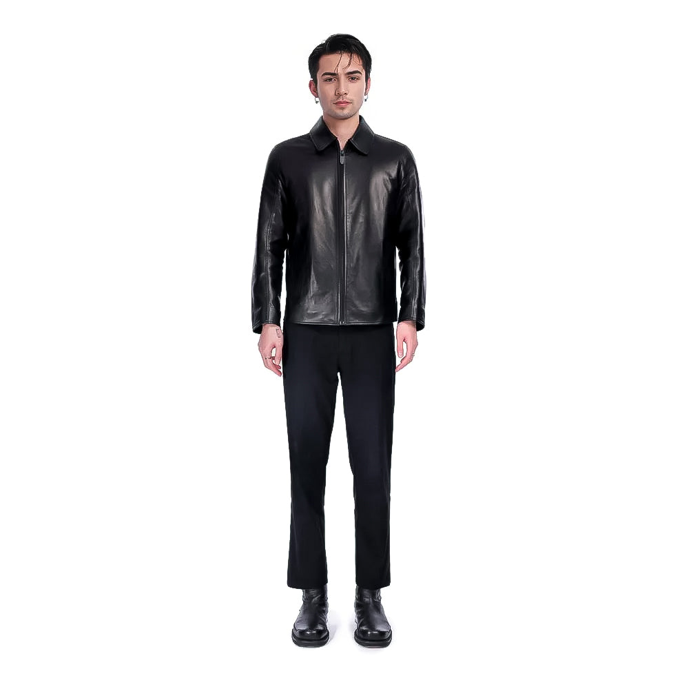 LEATHER SHIRT JACKET