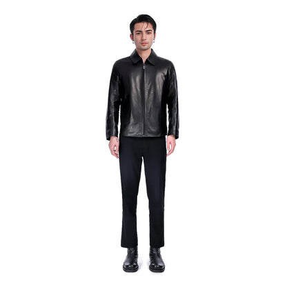 LEATHER SHIRT JACKET